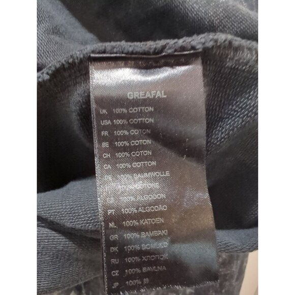 Black Kaviar Men's Sweatshirt XXL Distressed Punk Black Grunge Gothic Steampunk - Picture 4 of 10